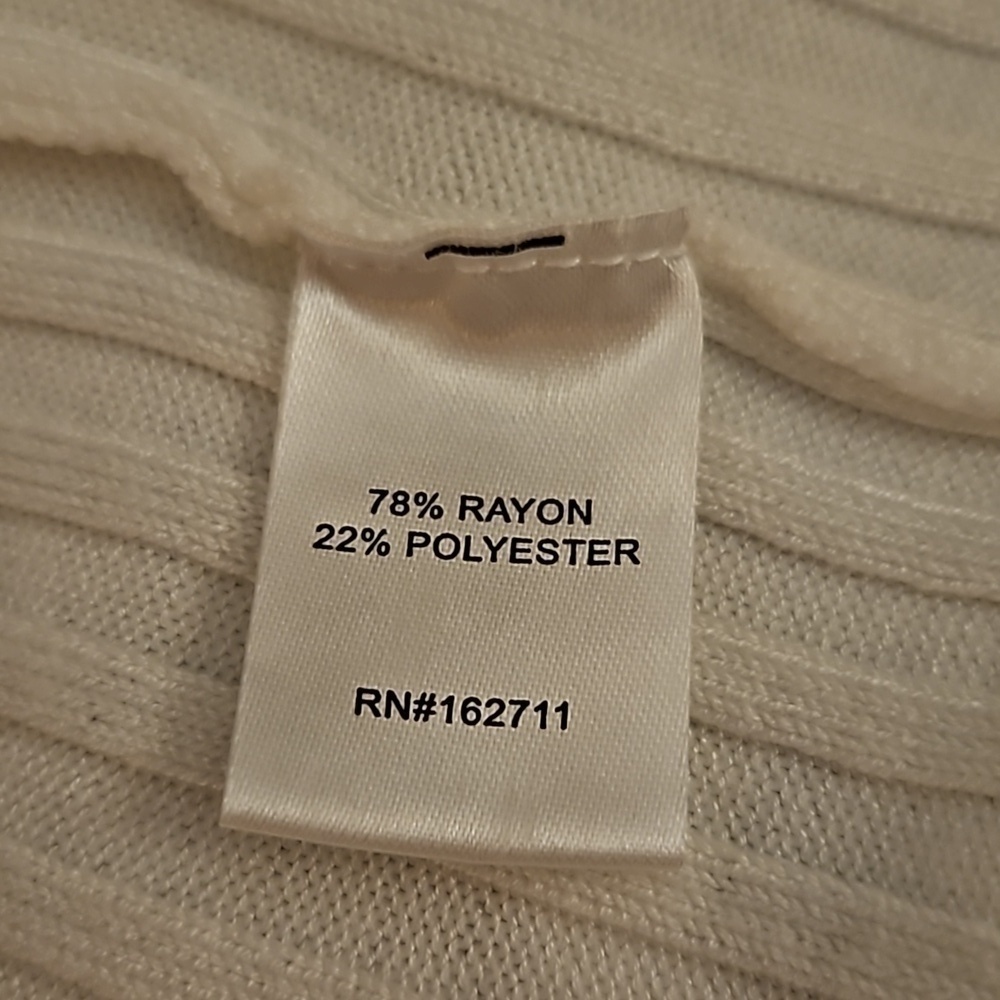 IT'S OUR TIME White Ribbed Ruffle Bow Tie Cardigan Castlecore Sweater Medium - Picture 6 of 7